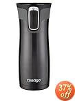 Contigo AUTOSEAL West Loop Vacuum Insulated Stainless Steel Travel Mug with Easy-Clean Lid, 16oz, Black