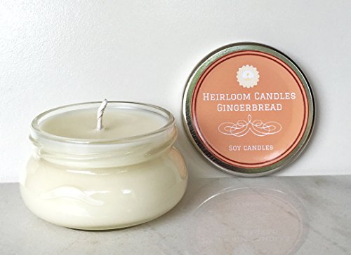 Holiday Candle - Gingerbread Scented Soy Candle, 3.3oz