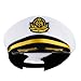Funny Party Hats Yacht Captain Hat – Sailor Cap, Skipper Hat, Navy Marine Hat - Costume Accessories