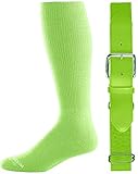 Joe's USA(tm) Baseball/Softball Belt & Sock Combo-Neon Green-Youth