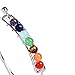 7 Chakra Natural Stone Yoga Bracelet Gold Plated Handmade Healing Energy Beads Cuff Bangle (Platinum Plated)