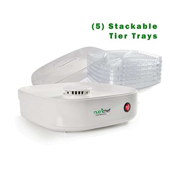 NutriChef-Electric-Food-Dehydrator-Beef-Jerkey-Dried-Fruit-Maker-Dehydrators-Compact-Design-White-PKFD06