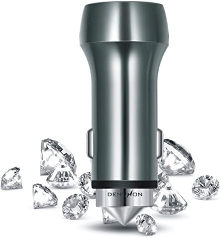 DENUXON Car Charger with Qualcomm Quick Charge 3.0 Technology (48W/2.0A) Aluminum Alloy Emergency Escape Hammer with Dual Smart Ports for Iphone7/6s/6,Ipad,Ipod,SamsungGalaxyS8/7/6/5/4,and More