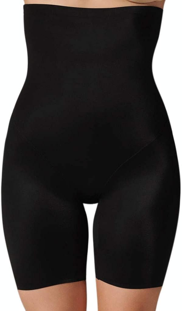 Cupid Fine Shapewear Womens Tummy Control Body Shaper Hi Waist Thigh Slimmer, Black or Nude