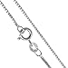 1mm thick solid sterling silver 925 stamped Italian designer BOX briolette square venetian cube link chain necklace chocker bracelet anklet with spring ring clasp jewellery jewelry - Available in lengths: inch 6