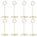 Radezon 20 Pack 8.75 inch Tall Table Number Holders Place Card Holder Table Picture Holder Wire Photo Holder Clips Picture Memo Note Photo Stand (Gold)