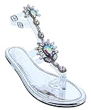 Liliana Marlo-9 Gladiator Lucite Clear Strap