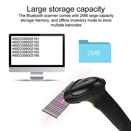 image for fosa Wireless Barcode Scanner Bluetooth Barcode Scanner 2D QR Code Sca