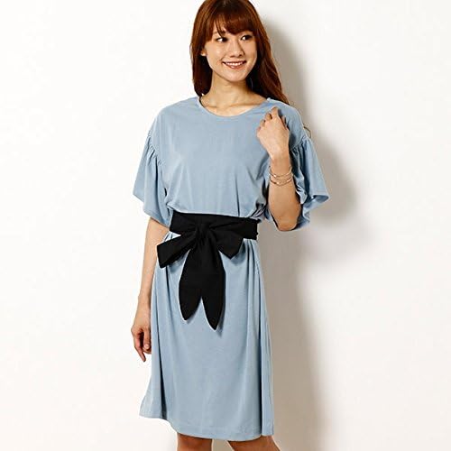 Amazon Co Jp イーハイフンワールドギャラリー E Hyphen World Gallery サッシュベルト風2wayワンピース 154ブルー F 服 ファッション小物