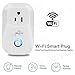 Jinvoo Wi-Fi Smart Plug Wireless Outlet, Remote Control Your Devices, No Hub Required, Compatible with Alexa Echo, Works with Google Home