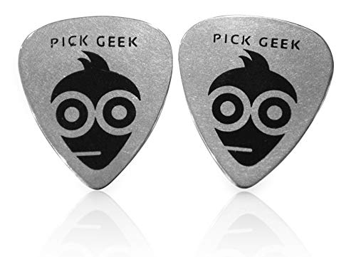 Pick Geek Steel Guitar Picks - 24 Premium Quality Steel Guitar Picks (Plectrums) for your Electric, Acoustic, or Bass Guitar - Gifted in a Unique Pick Bag - Includes FREE Pick Geek Wedgie Pick Holder