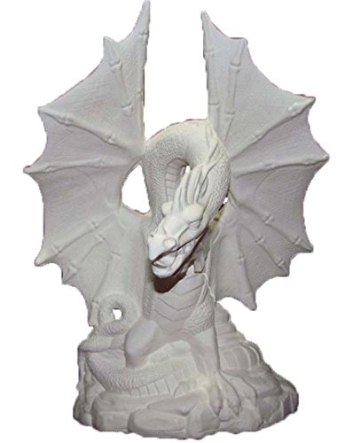 FireKeeper Dragon 12" x 8" Ceramic Bisque, ready to paint