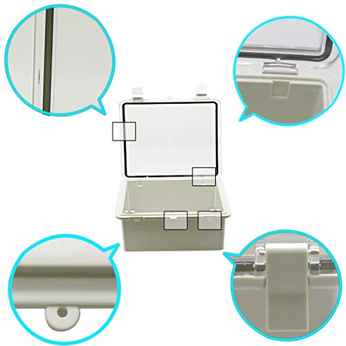 4-Pack IP65 Waterproof Junction Box – 6" X 6" X 3" PVC Electrical Enclosure For Outdoor, Dustproof & UV Resistant
