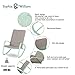 Sophia & William Outdoor Patio Rocking Chair Padded Steel Rocker Chairs Clearance Support 300lbs, Green