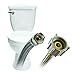 Fluidmaster B1T12 Toilet Connector, Braided Stainless Steel - 3/8 Female Compression Thread x 7/8 Female Ballcock Thread, 12-Inch Length