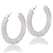 Acrylic Hoop Earrings Mottled Resin Earrings Textured Open Circle Statement Stud Earrings for Women Girls