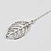 Jane Stone Fashion Pendant Necklace Leaf Y Shaped Statement Jewelry for Women Girls(Fn1454-Silver Tone)