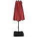 Iwicker 15 Ft Double-Sided Patio Umbrella Outdoor Market Umbrella with Crank, Umbrella Base Included (Red)