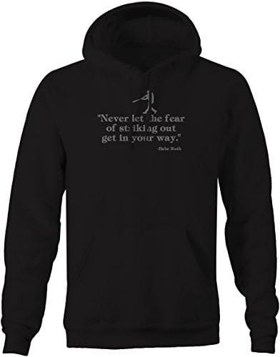 Stealth - Babe Ruth Baseball Never let fear of striking out Sweatshirt -Medium