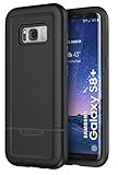 Galaxy S8 Plus Phone Case - Protective Tough Dual Layer Cover (Encased Rebel Series) Military Grade Protection (Samsung Galaxy S8+) - Black