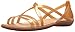 Crocs Women's Isabella Cut Strappy Sandal W Flat, dark gold/gold, 8 M US