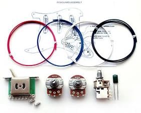 500K Push/Pull Combo Strat Guitar Wiring Kit (0.47Uf Capacitors) Mini Pots