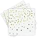 Gold Cocktail Napkins, Holiday Party Napkins - Confetti Polka Dot Napkins for Wedding Reception, Engagement Party, Bridal Shower, Baby Shower - 3-Ply Paper Gold Napkins by Sunshine Supply
