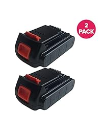 2 Durable Black And Decker LBXR20 20-volt Max Extended Run Tiempo Taladro Herramienta, se adapta a todas las herramientas de negro y Decker 20 V max Ion de litio Taladro de Batería, por Think Crucial