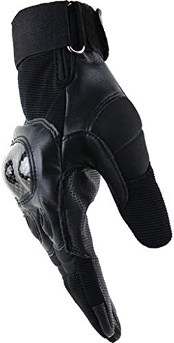 OMGAI Upgraded Men's Full Finger Motorcycle Gloves Tech Touch Gloves of PU Leather and Hard Knuckle for Military Tactical Airsoft Outdoor Sports Smart Gloves