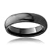Bling Jewelry Black Tungsten Dome Wedding Band Ring 6mm