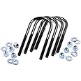 Rough Country 9/16" Round Suspension U-Bolts 3.25 x 9.5 Universal 7623,Black
