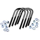 Rough Country 9/16" Round Suspension U-Bolts 3.25 x 9.5 Universal 7623,Black