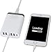 50W/10A USB Charger Power Adapter Fast Charging Hub Stations for iPhone, iPad, Samsung Galaxy, Google Nexus, Moto, HTC, LG, BLU, Lumia, Blackberry, Smartphone Tablet, 5 USB + 1 Type C Port - White