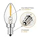 KINGSTAR LED Filament C7 0.6W Night Light Bulb, Equivalent To 10W Incandescent, Warm White 2700K 75 Lumens, E12 Candelabra Base, 360° Beam Angle, UL Listed 2-Pack