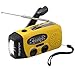 iRonsnow Upgraded Version IS-088U+ Dynamo Solar Hand Crank Self Powered AM/FM/NOAA Weather Radio with LED Flashlight and 1000mAh Emergency Power Bank (Yellow)