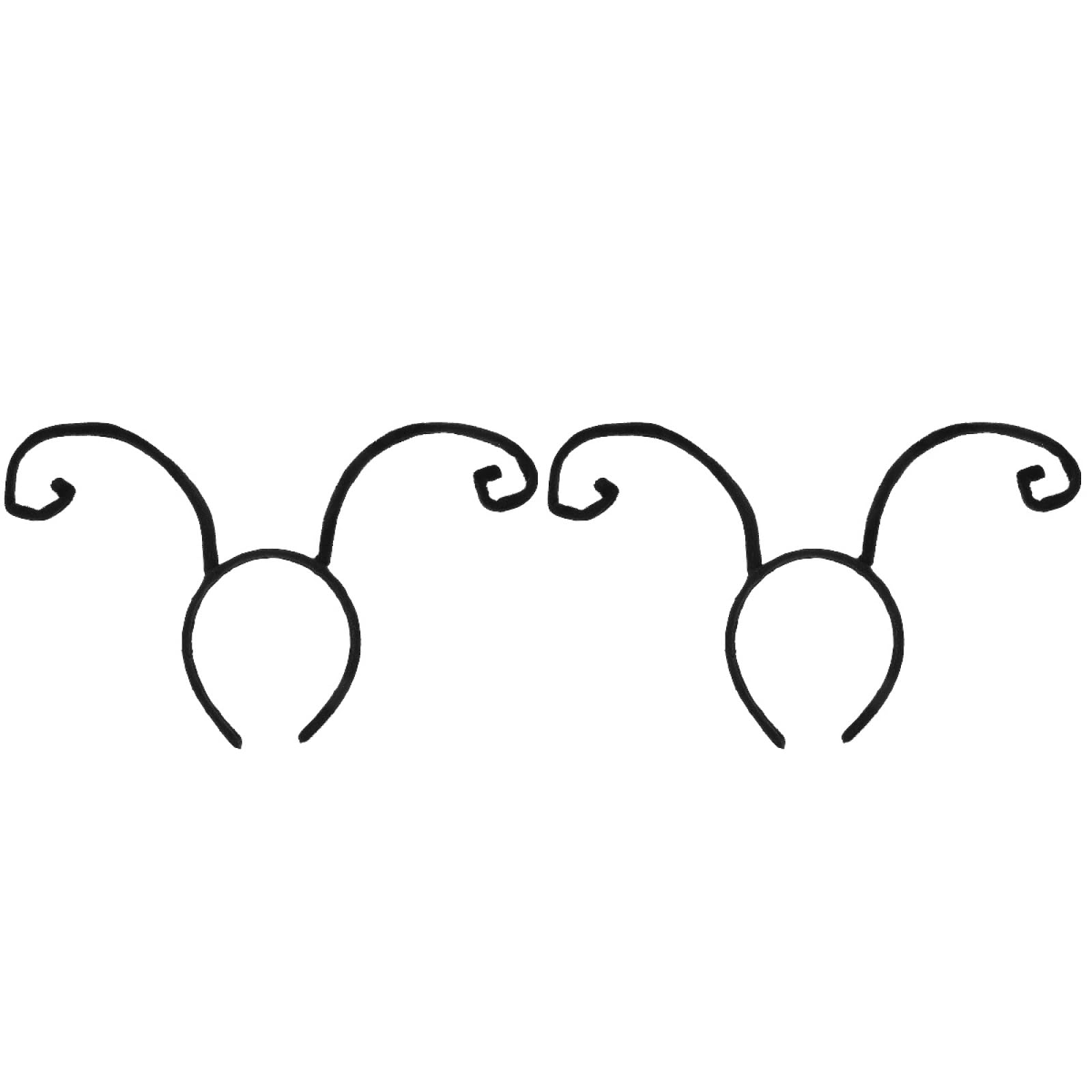 Holibanna 2pcs Antenna Headbands Black Butterfly Bug Hairband Novelty Head Boppers Cosplay Costume Accessory Party Favors