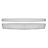 Bully  GI-33X Triple Chrome Plated ABS Snap-in Mesh Style Imposter Grille Overlay, 2 Piece
