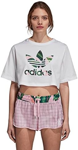 Amazon アディダスオリジナルス Adidas Originals Farm Big Leaf Crop T Shirt レディース Tシャツ 並行輸入品 Tシャツ カットソー 通販
