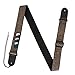 NEUMA Guitar Strap with Leather Ends and Pick Pocket, 3 Picks Included, Ideal for Electric Acoustic Bass Guitar and Ukulele, (Brown)