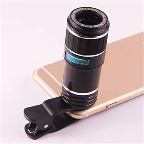 Universal Type Camera Lens Kit Professional HD 12X Optical Zoom Telescope Camera Lens F20mm Angle of View:65° for iPhone Samsung Galaxy LG Android &amp; Most Smartphones (Plastic)