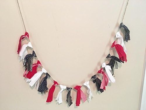 Patriotic Tassel Garland/fourth of july/fabric banner/fabric garland/garland/banner/patriotic decor/patriotic/patriotic banner/patriotic
