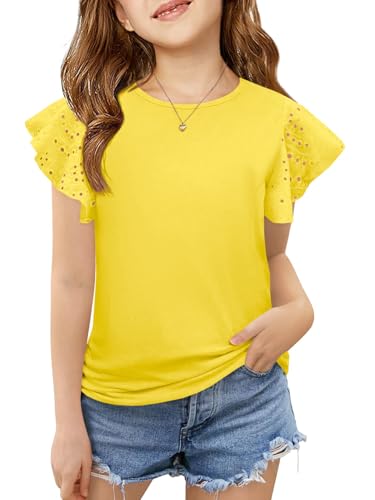 ZDC Girls Ruffle Sleeve T Shirt