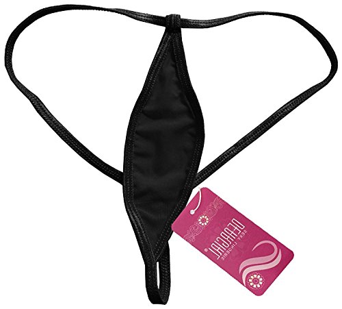 Deargirl Thong Tear Drop G-String Bottom (One Size(FITS Most XS to M), Black Mesh)