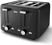 Oster® 4-Slice Toaster with Custom Bagel Setting and Extra-Wide Slots, Black