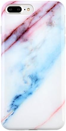 Blue Pink Marble iPhone 7 PLUS Case by Velvet Caviar Protective Phone Cover (Berry Blue Marble)