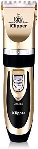 iclipper P2, Pet Grooming Clippers, Professional Quiet Rechargeable Cordless Pet Clippers with Comb Guides for Dogs, Cats or Other Animals, Hair Shave, Gold