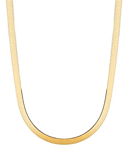 14Kt Yellow Gold 5 Mm Flexible Herringbone Necklace16"-24" (Sf050