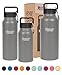 Healthy Human Stainless Steel Water Bottle | Double Walled Vacuum Insulated Water Thermos for Adults | Eco-Friendly Travel Bottles with Leak Proof Lid (Slate Gray, 21 oz/ 621 ML)