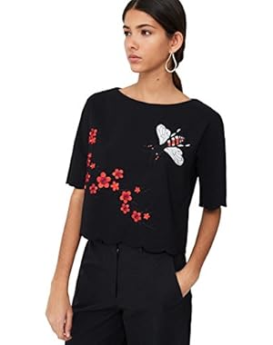Mango Women's Embroidered Blouse