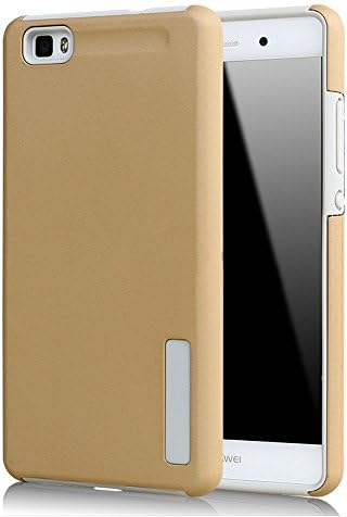 Huawei P8 Lite Case, YUCHIC [Drop Protection] Lightweight 2 in1 Hybrid Dual Layer (Plastic Hard Shell and Flexible TPU) Protective Case for Huawei P8 Lite (Rose Gold)